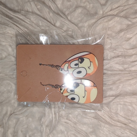 HANDMADE BLUEY , CHILI MUM EARINGS - Picture 2 of 3